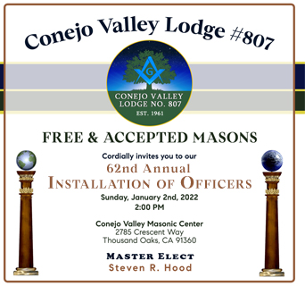 2022 Installation of Officers at Conejo Valley Lodge