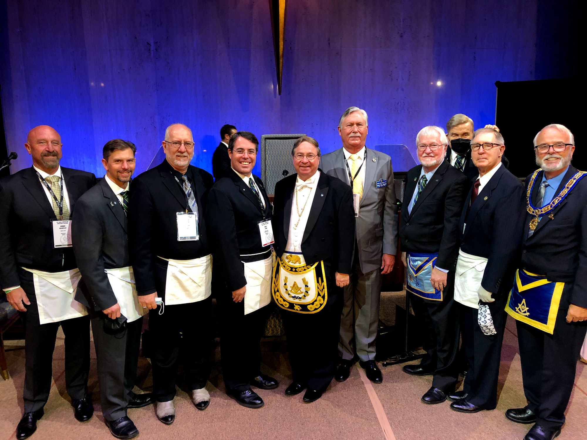 Brothers of Conejo Valley Lodge on stage
