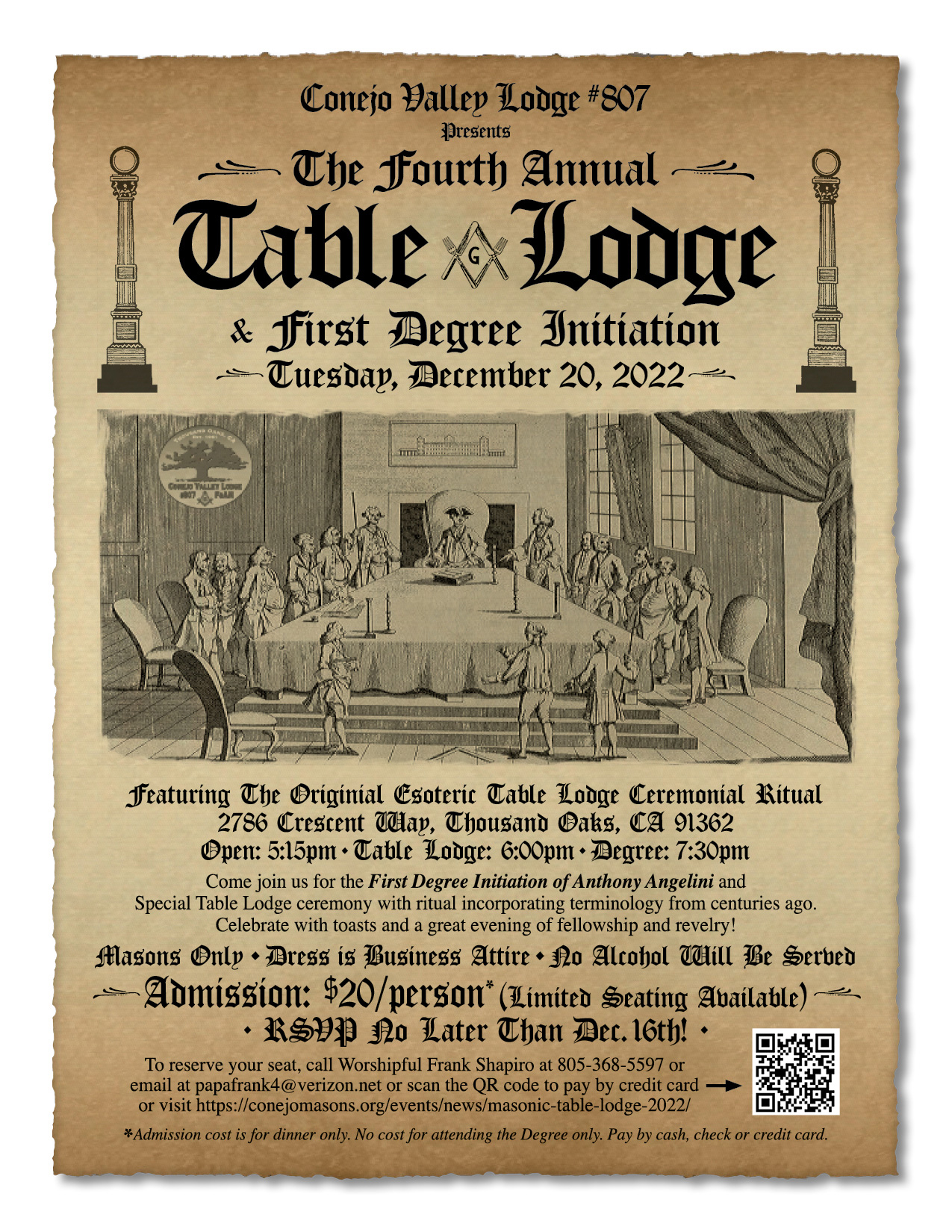 Masonic Table Lodge 2022