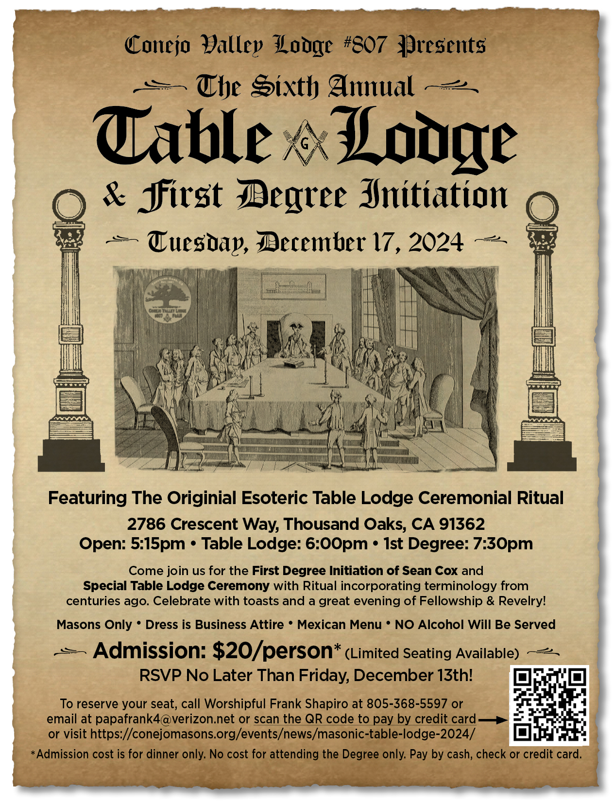 6th Annual Table Lodge Flyer